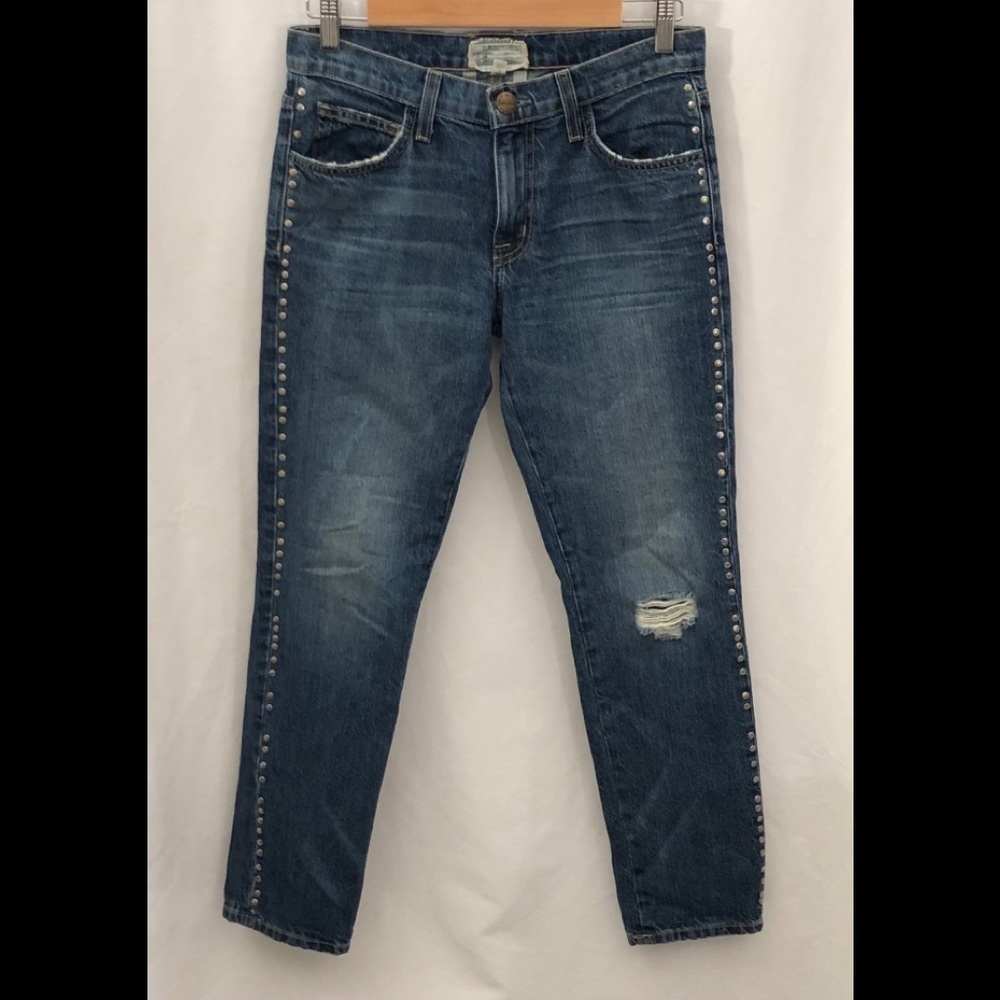 Current Elliott The Fling Studded Jeans Size 24
